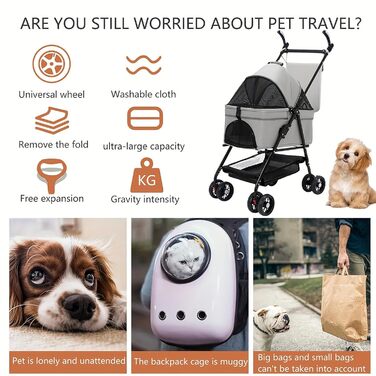 Дитяча коляска для тварин: зручна та легка, до 20 кг