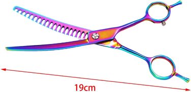 Професійна вигнута ножиці Чанкер для грумінгу собак та котів, 6,5 дюймів