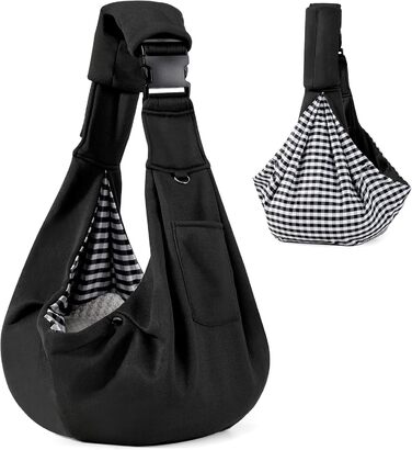 Сумка-переноска для собак Valleycomfy Tragetuch - чорна, до 7 кг