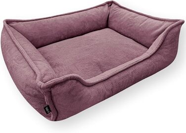 Ортопедичне ліжко для собак 4L Textil IRIS Premium-LINE, рожеве (80x60 см)