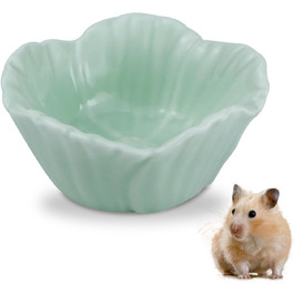 Миска для хом'яків LuckyOpt з кераміки, легка у митті, протиковзна, для їжі та води, підходить для хом'яків, золотих мишей, кроликів, їжаків, міні-свинок, папуг (зелена)