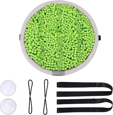 Schnüffelmatte для собак POPETPOP: миюча, з присосками, килимок для корму, великий/маленький, зелений (42 см)