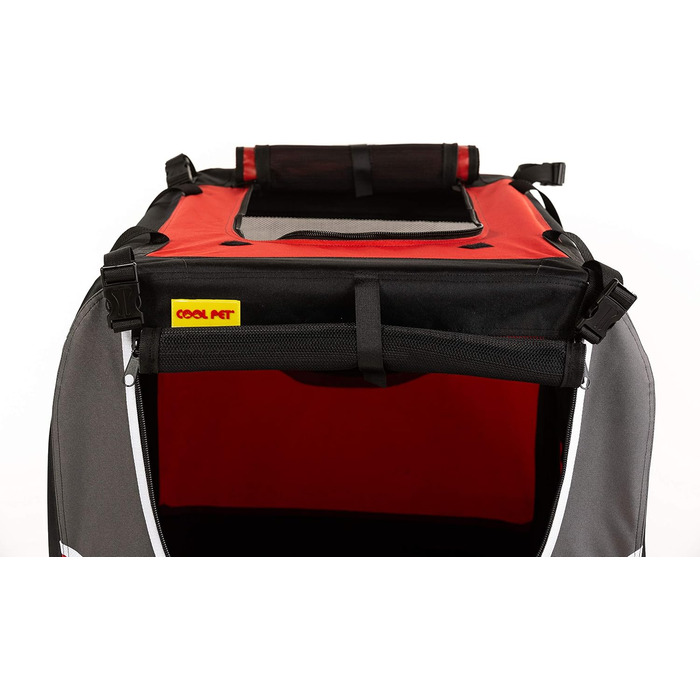 Транспортна переноска для собак та котів, 91x64x64 см, червона. Клітка-переноска для подорожей, відпочинку, собак та котів.