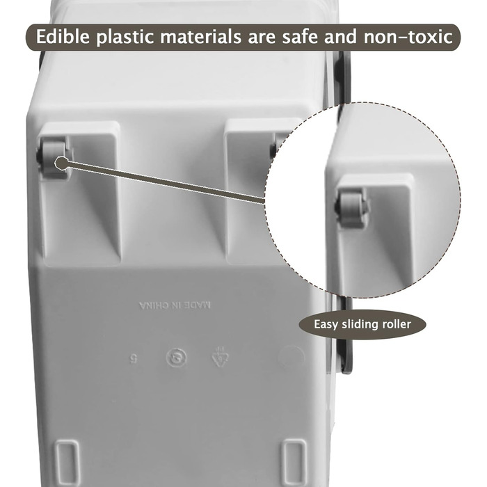 Контейнер для зберігання корму для собак великого об'єму (13,6 кг) з ложкою та мірним стаканчиком (сірий)