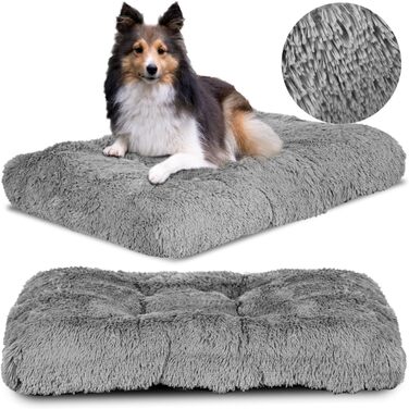 Крісло-ліжко для собак середніх порід King Dog, 80x60 см, сіре. М'яке, комфортне, з антиковзною підкладкою.