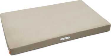 Ортопедичний лежак для собак Doctor Bark з флісовою поверхнею, великий (XL, 120x80 см, бежево-золотисто-коричневий)