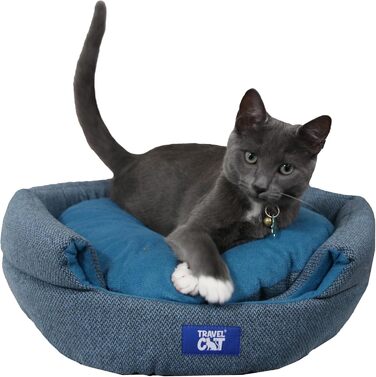 Будиночок для кота Travel Cat Meowbile, трансформер, синій, M, 63,5x45,7x43,2 см, якісний котячий дім і лежак для дому