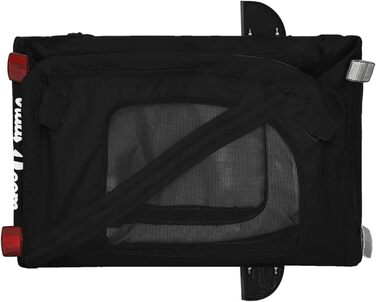 Причіп для велосипеда для собак, чорний, Oxford-тканина та метал. Причіп для велосипеда, вантажний причіп - 93884