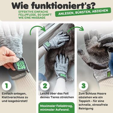 Рукавичка для грумінгу тварин DR Zoo (1 пара, розмір S) – для собак, котів та коней. Ефективне видалення шерсті, м'який дизайн з нопочками, підходить для короткої та довгої шерсті, мокрого та сухого хутра. Підходить для вузьких жіночих рук.