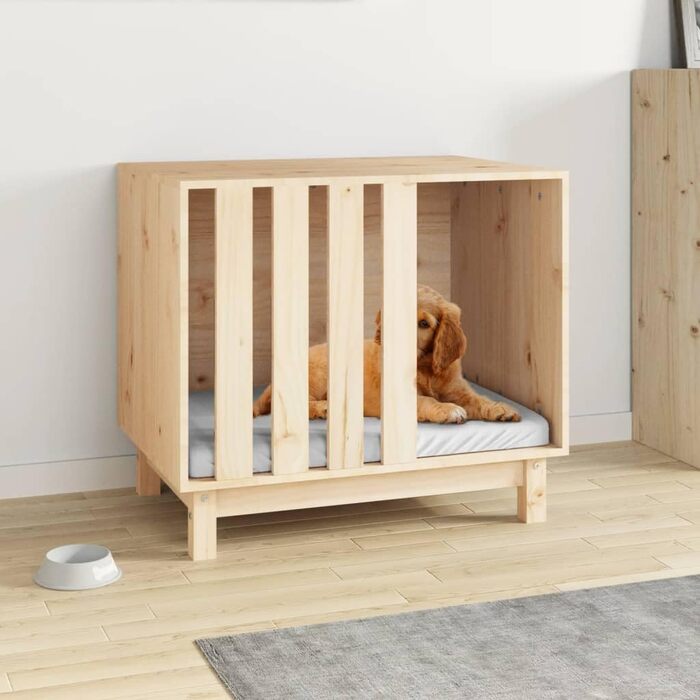 vidaXL Будка для собак 70x50x62 см з масиву сосни, будиночок для собак, лежак