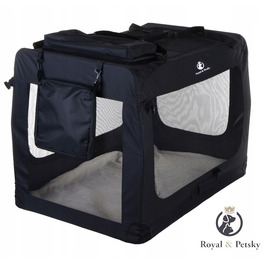 Переноска для собак Royal&Petsky, чорна, XL (81 x 56 x 58 см)