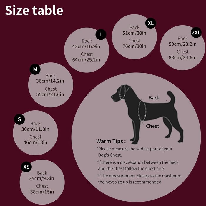 Зимовий теплий одяг для собак V.PET.B.R. - Куртка для собак, поліестер, жилет з інтегрованим шлейкою, водонепроникний, вітронепроникний, світловідбиваючий, зручний, регульований, на блискавці (фіолетовий, X-Small)