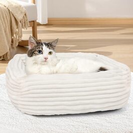 Килимок-ліжко для котів XIAPIA, 55x42x18 см, м'який, теплий, ортопедичний, білий