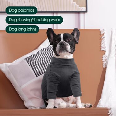 Теплий зимовий одяг для собак Kuoser: светр-піжама з довгими рукавами, сірий, розмір 2XL