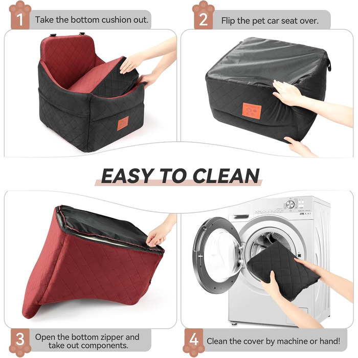 Автокрісло для собак: м'яке, знімне, для маленьких та середніх порід (до 16 кг)