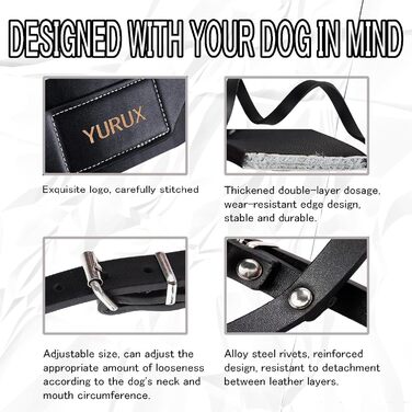 ЗакаБокс Намордник для собак середніх та великих порід - металевий, шкіряний, регульований, зручний, довговічний, запобігає гризінню та укусам