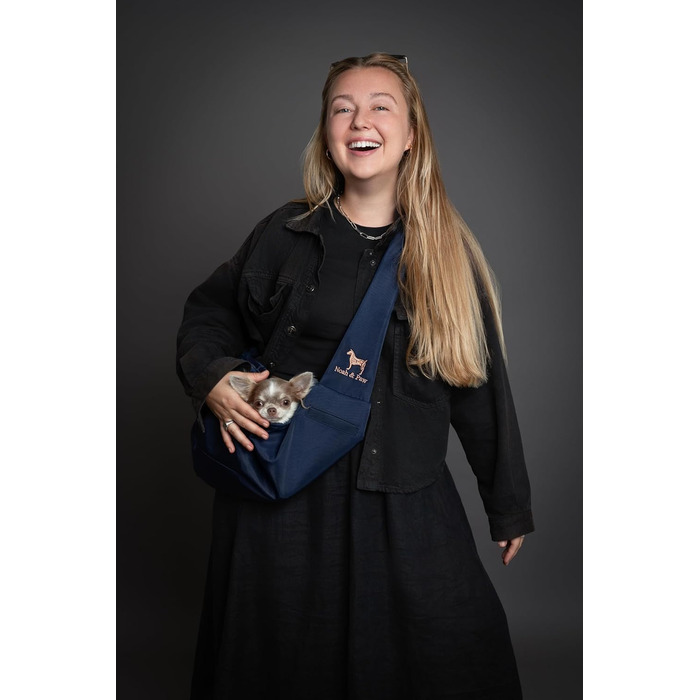 Трансформер для собак Noah & Paw до 5 кг: зручна переноска з регульованим ремінцем та м'яким хутром, подвійний захист, преміум-тканина Twill