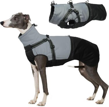 Теплий водонепроникний зимовий одяг для собак Hjumarayan, чорний XL: куртка, теплий зимовий одяг для маленьких, середніх та великих собак