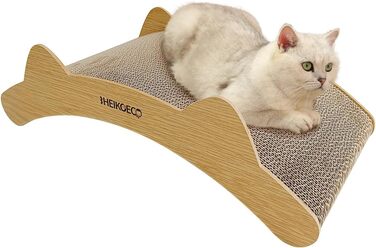 Heikoeco® Міст-Кігтеточка для котів, 2-в-1 з гофрокартону, двосторонній, 50 x 26 x 14.5 см
