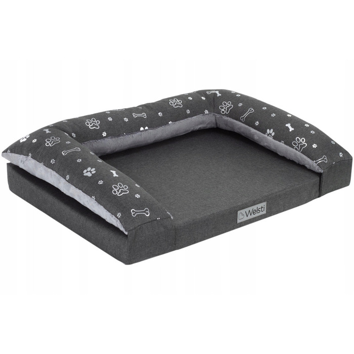 Ліжко для собак 2в1 (диван та матрац) Welsti, 70x50 см, м'яка підстилка-подушка