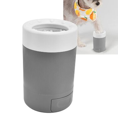 Портативний очисник лап для собак, мийка лап для тварин, зручний інструмент для дому, подорожей та активного відпочинку (сірий)