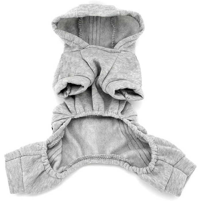 Зимовий комбінезон для собак Ranphy, флісова підкладка, теплий костюм, сірий колір, XL