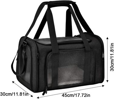 Транспортна переноска для собак та котів, складна, чорна - Dogbox Small