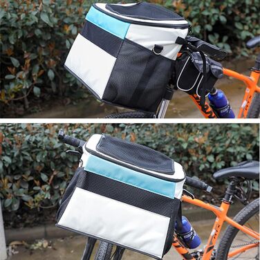 Корзина для велосипеда для маленьких тварин, котів, собак, передня корзина для велосипеда, складана, сумка для тварин на велосипеді, знімна корзина для собак та котів (до 6 кг)