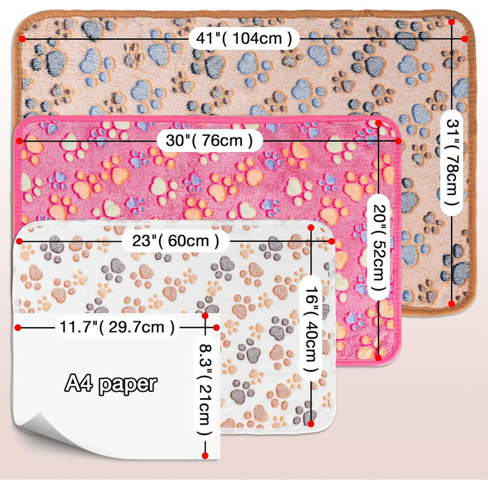М'яка ковдра для домашніх тварин - ковдра для собак, котів, цуценят. М'яка, тепла ковдра для маленьких собак та котів (з принтом лапки)