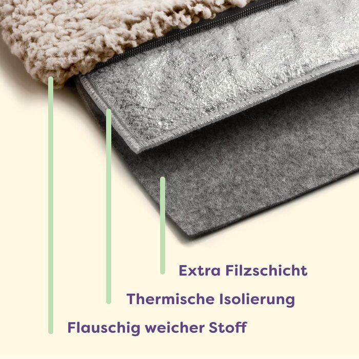 Лежанка для котів на підвіконня Knupis - самонагрівальний килимок 90x28 см, м'яка та затишна, знімний чохол (колір: коричневий)