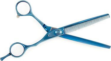 Ножиці для грумінгу Master Grooming Tools 5200 Blue Titanium – професійні ножиці для догляду за шерстю собак з 42 зубцями, 16,5 см