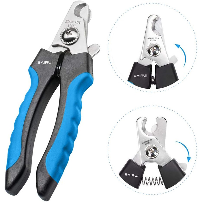 Професійний кусачки для обрізання кігтів собак та котів з пилочкою (блакитний)