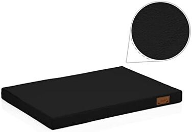 Ортопедичне ліжко для собак Juelle з штучної шкіри, великих порід, знімний, брудовідштовхувальне покриття, Omar M-XXL (XXL 150x100x5 см, чорне)