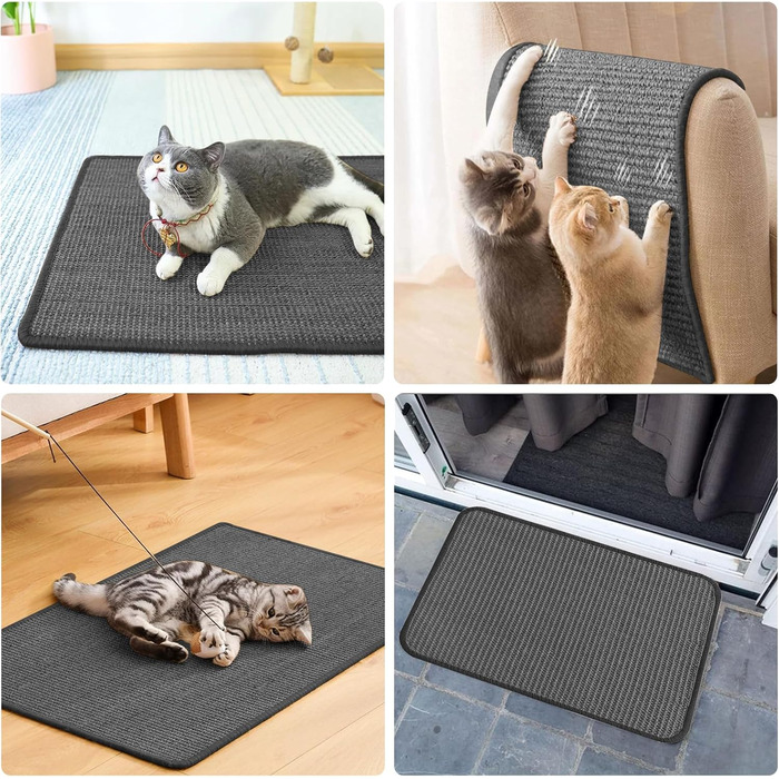 Килимок для дряпання котів на стіну, 2 шт. 25 x 50 см, сизаль, захист меблів