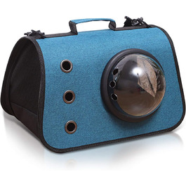 PETCUTE: М'яка переноска для котів та маленьких собак. Складана сумка-переноска для тварин, 40x25x25 см (Блакитна)