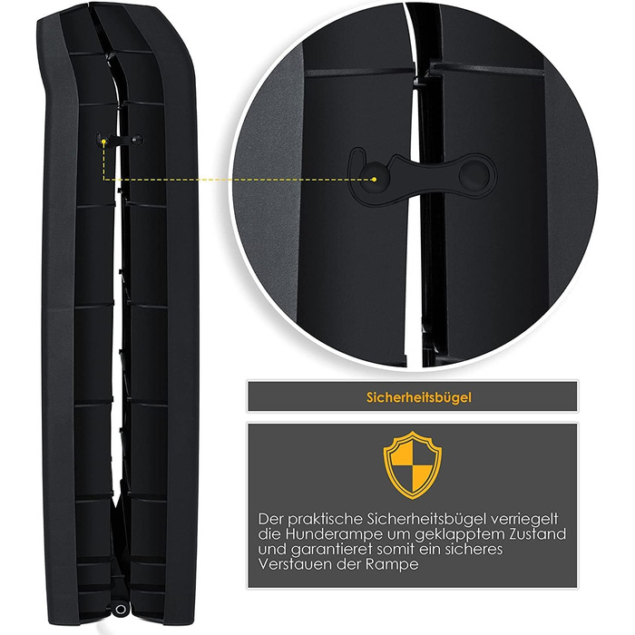 Східці для собак KESSER® - пандус у багажник авто, до 90 кг, 156x40 см, синій