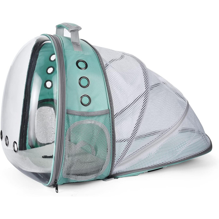 Рюкзак для тварин YUDOXN: переноска для собак та котів. Транспортний рюкзак Bean Green з подовженою спинкою