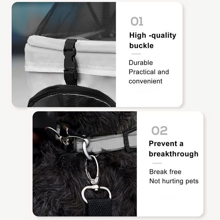 Дитяча коляска для собак з 4 колесами, до 22,7 кг, складна, з сумкою та регульованою ручкою