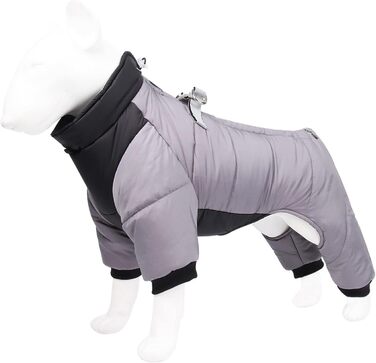 Зимовий теплий куртка для собак різних розмірів, водонепроникний костюм для собак, одяг для тварин (сірий)