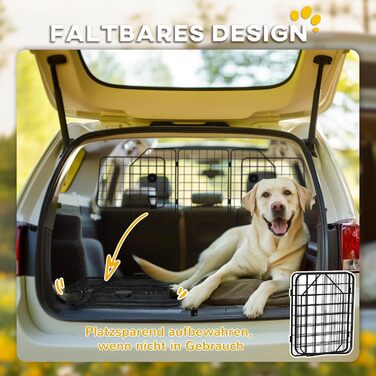 Сітка для собак PawHut - бар'єр у багажник авто, сталева, 93-150 x 42 см