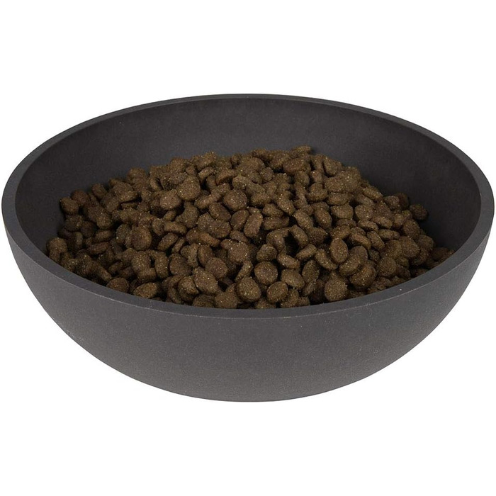 Миска для собак District 70 Bamboo - Темно-сіра, маленька (14 x 14 x 5,2 см, 570 мл)