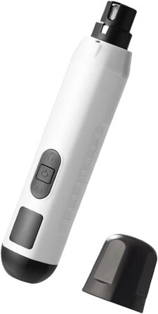Електричний триммер для когтів домашніх тварин з подвійним світлом та LCD-дисплеєм (Weiß)