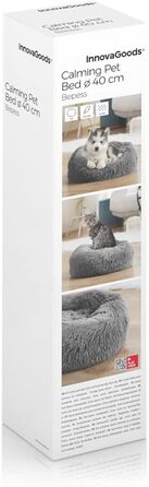 Крісло-лежанка для тварин InnovaGoods® Anti-Stress Bepess (40 см), сіре, Medium