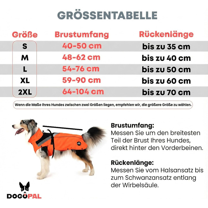 Водонепроникний дощовик для собак 2в1 DOGOPAL – дощовик з винімним флісом для великих, середніх та маленьких собак (Помаранчевий, S)