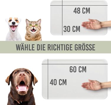 Силіконовий килимок під миску для собак та котів, 60x40 см, нековзний, прозорий