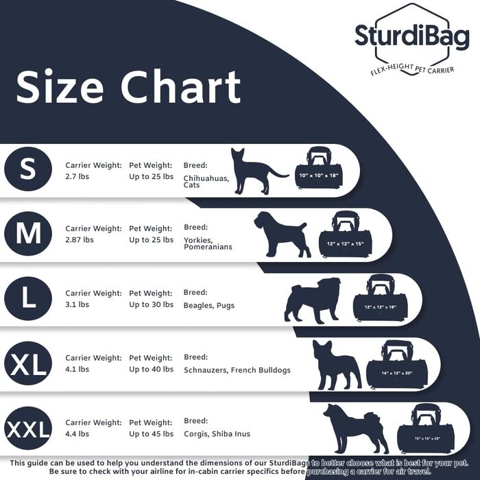 Сумка-переноска для домашніх тварин STURDI PRODUCTS SturdiBag, велика, з регульованою висотою