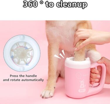 Автоматичний очищувач лап для собак та котів, силіконова щітка, портативний для видалення бруду