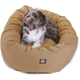 Лежак для собак Majestic Pet у формі бублика, 132 см, хакі