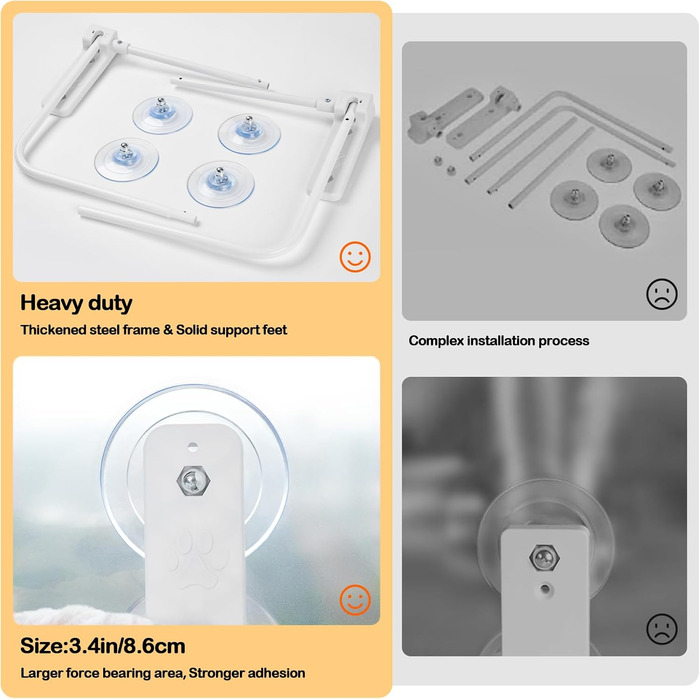 Крісло-гамак для кота на стіл Odoland - 360° обертання та регулювання висоти, м'яка лежанка з 2 знімними чохлами, для дому та офісу, цілорічне використання (сірий)