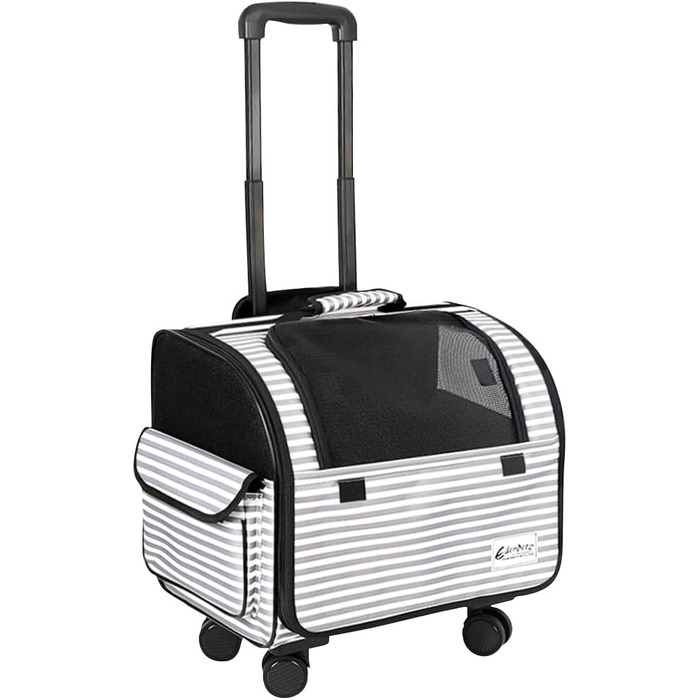 Транспортна сумка для собак та котів Galatée з колесами, розкладний рюкзак-переноска для тварин, рюкзак-візок для домашніх улюбленців (білий)